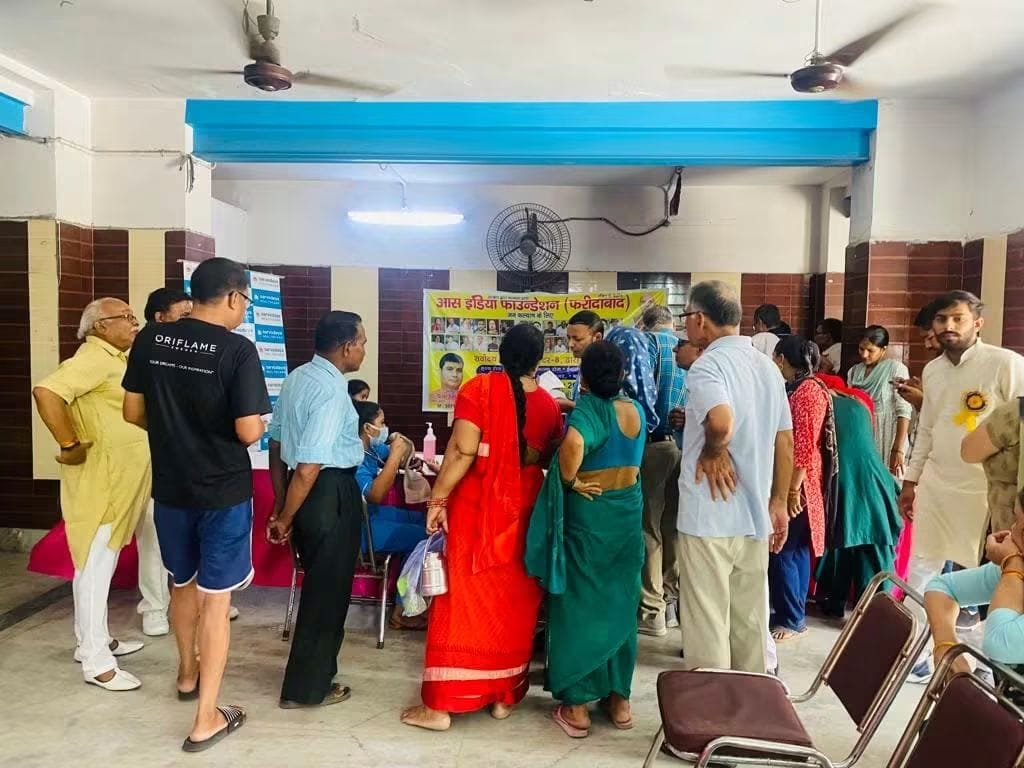 Community members at an AAS India Foundation health camp